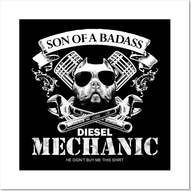 Son of a Badass Diesel Mechanic Wall Art by giovanniiiii